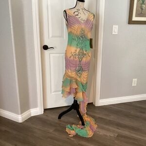 CathaYa Formal Women Dress, Size 16, Color Multi Colored NWT